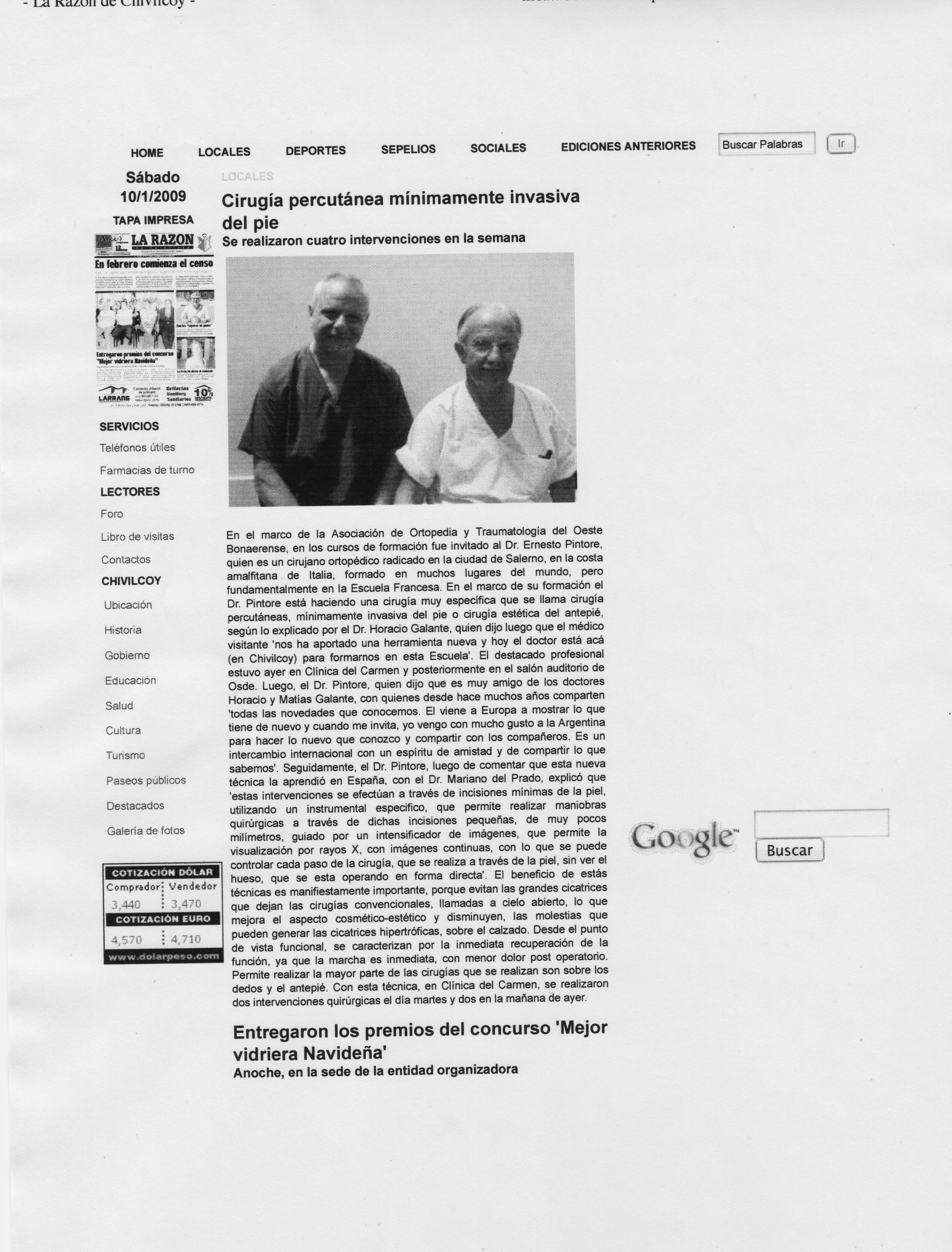 Articolo Argentina 2009